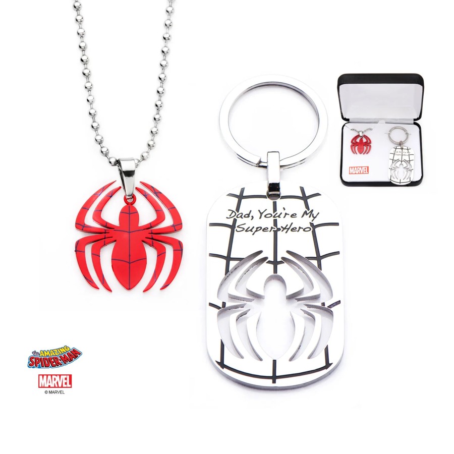 Accessoires S1 Studio | Marvel - Spider-Man Jewelry Set 'Dad, You'Re My Superhero'