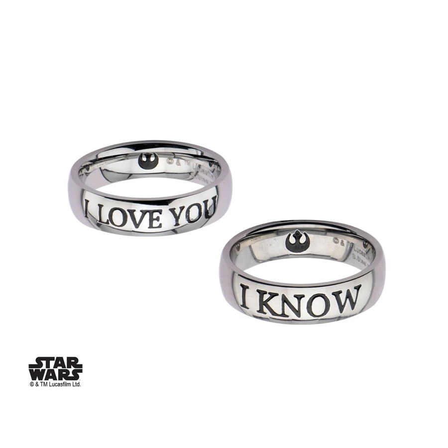 Accessoires S1 Studio | Star Wars - Stainless Steel I Know I Love You - Couple Ring Set