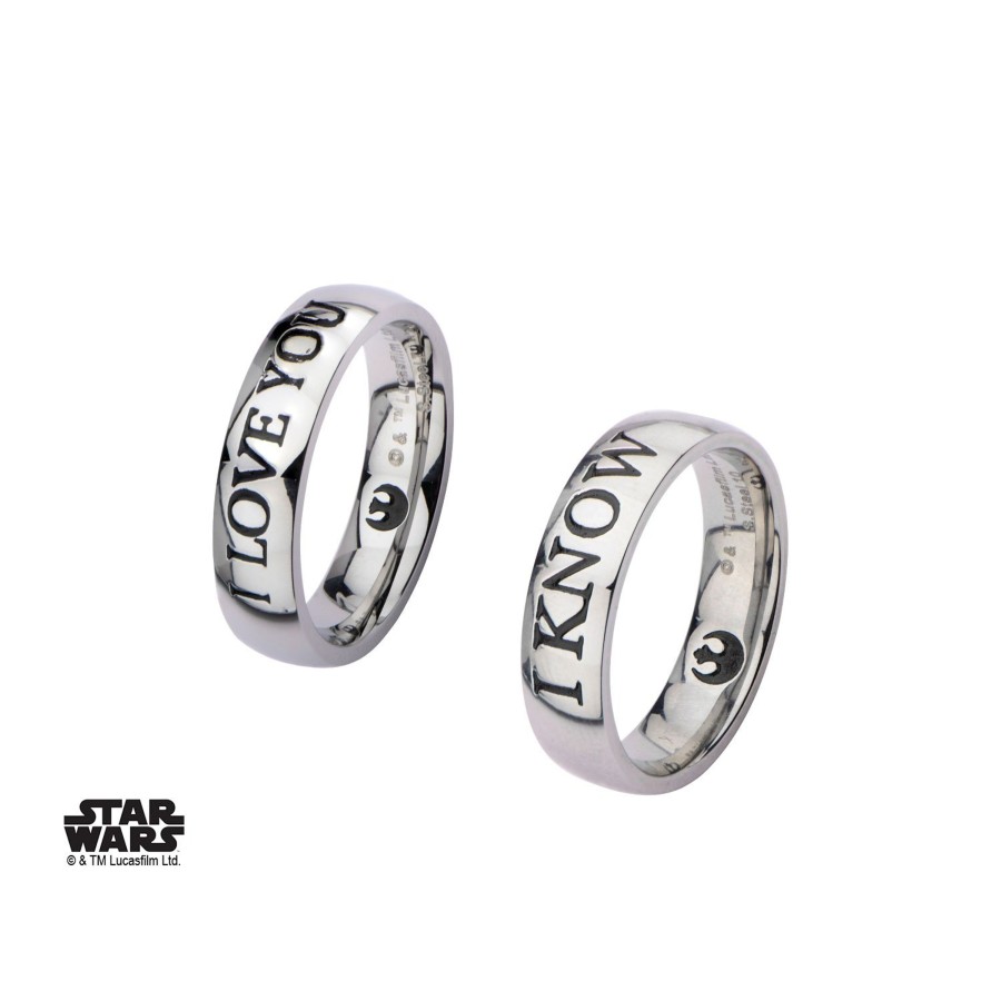 Accessoires S1 Studio | Star Wars - Stainless Steel I Know I Love You - Couple Ring Set