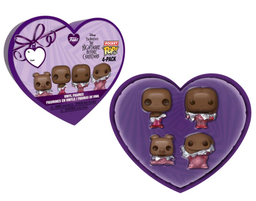 Accessoires Funko | Nbx - Pocket Pop Keychains 4 Pack- Valentine (Chocolate Look)