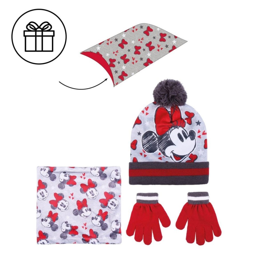 Kleding Cerda | Minnie - Set Pompon Beanie + Handschoenen + Neck - 3Stk Kids