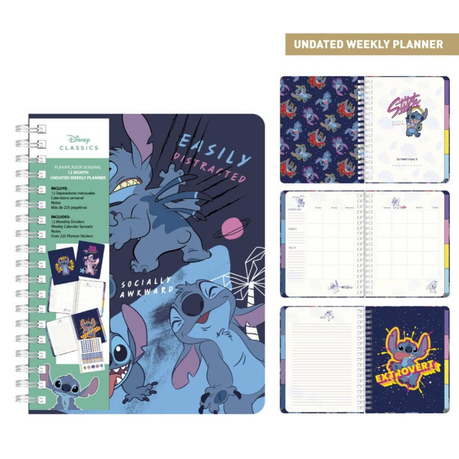 Kantoor Cerda | Stitch - Undated Weekly Planner Calendar + Dividers + Stickers