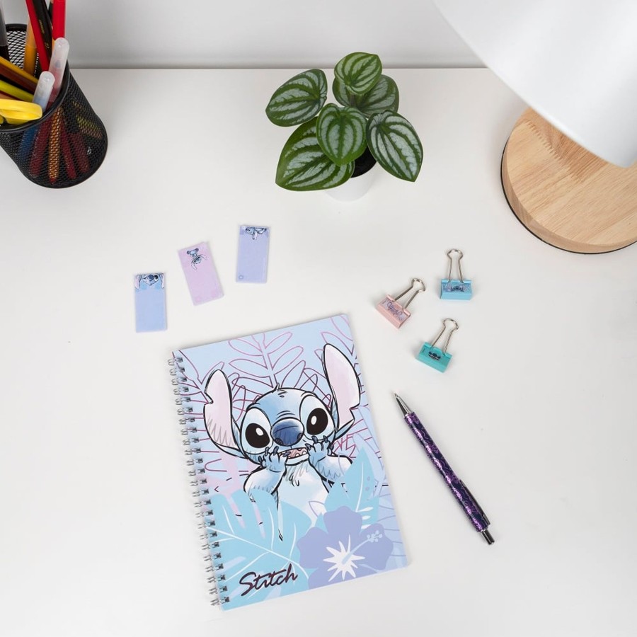 Kantoor ShopForGeek | Stitch - Watercolor - Gift Box Stationery Set - 8Pc.