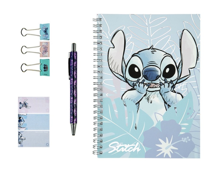 Kantoor ShopForGeek | Stitch - Watercolor - Gift Box Stationery Set - 8Pc.