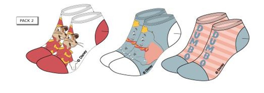 Kleding ShopForGeek | Disney - Dumbo - Pack Of 3 Socks Woman Pack 2 (T36/38)