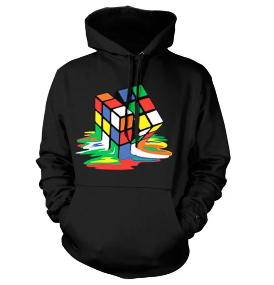 Kleding ShopForGeek | Rubik'S - Sweatshirt Melting Rubik'S - Cube - Black (Xxl)