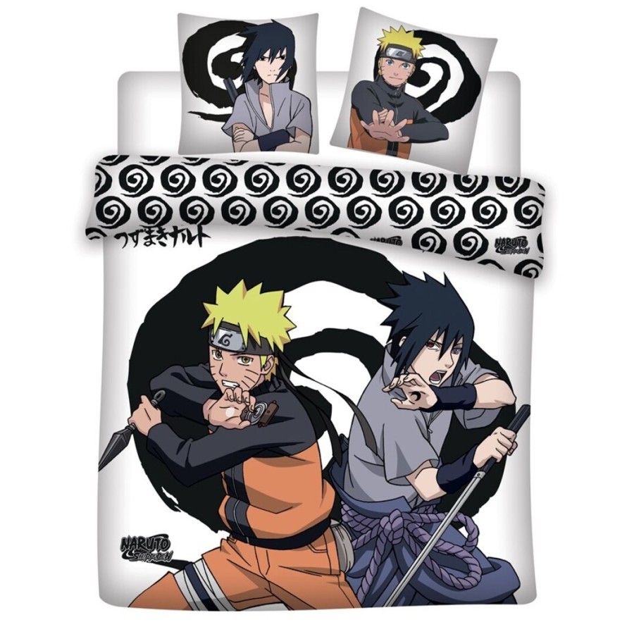 Decoratie AyMax | Naruto - Naruto & Sasuke - Duvet Cover 240X220 - '100% Microfiber'