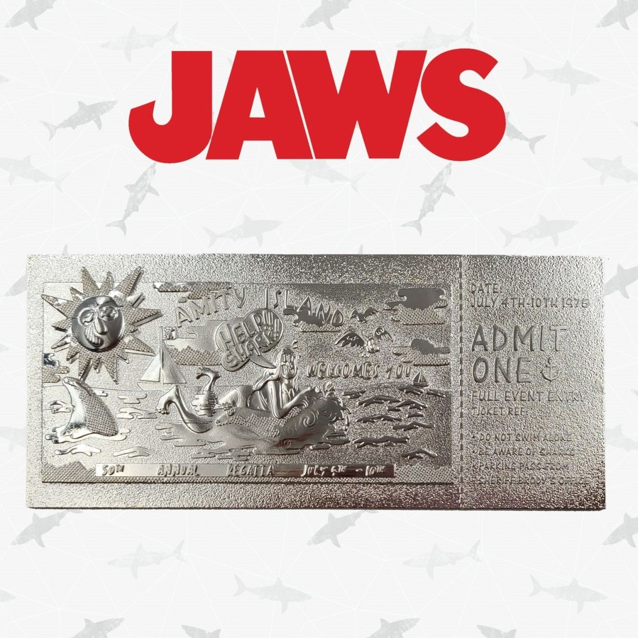 Decoratie Fanattik | Jaws - Amity Regatta - Silver Plated Collector Ticket