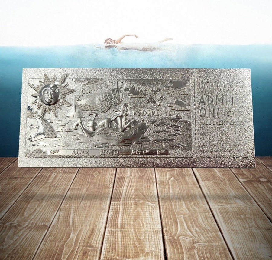 Decoratie Fanattik | Jaws - Amity Regatta - Silver Plated Collector Ticket