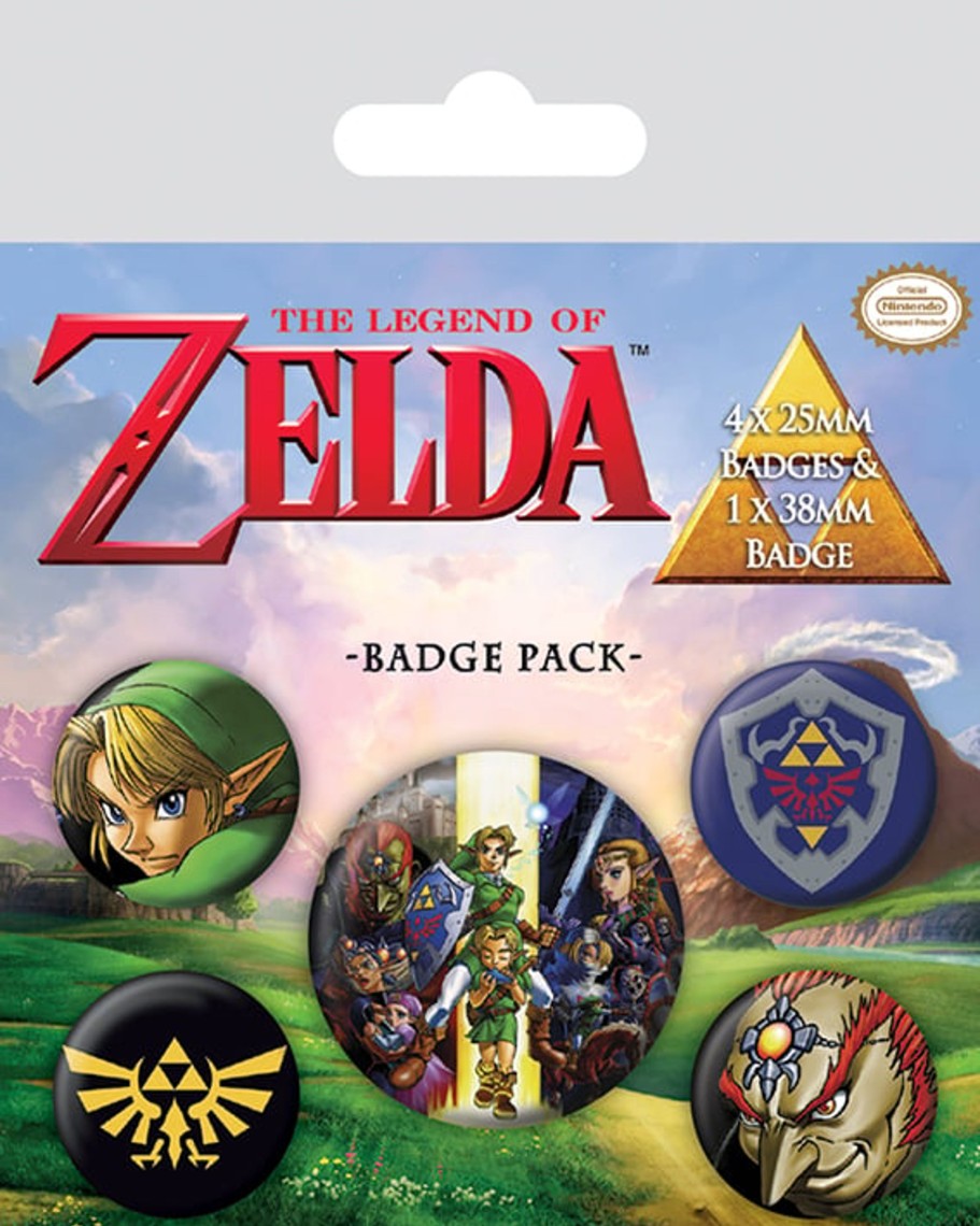 Accessoires Pyramid | Zelda - Pack 5 Badges - The Legend Of Zelda