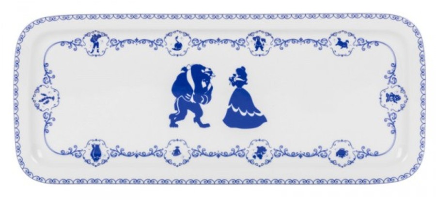 Keuken ShopForGeek | Disney - Beauty & The Beast - Cake Plate 'Porcelain'