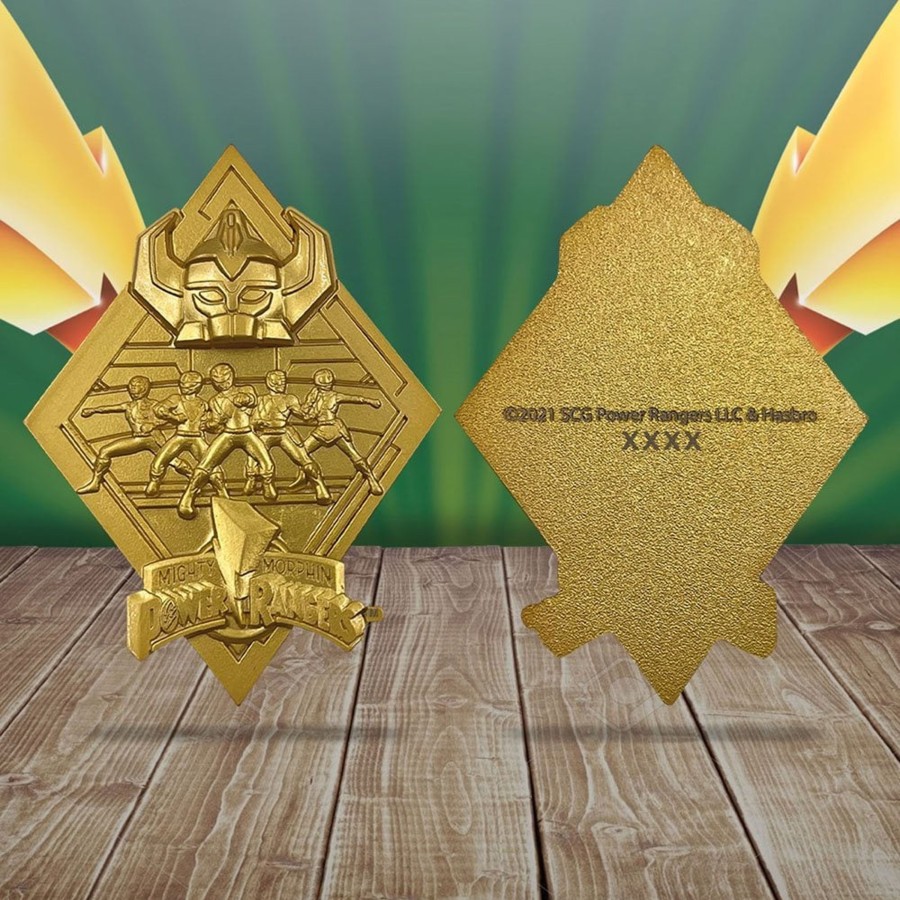 Decoratie Fanattik | Power Rangers - Collector Gold Plated Medallion '9X12.5X2.5Cm'