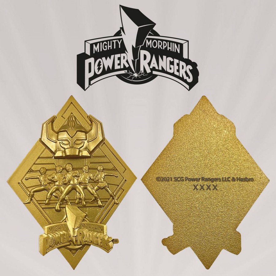 Decoratie Fanattik | Power Rangers - Collector Gold Plated Medallion '9X12.5X2.5Cm'