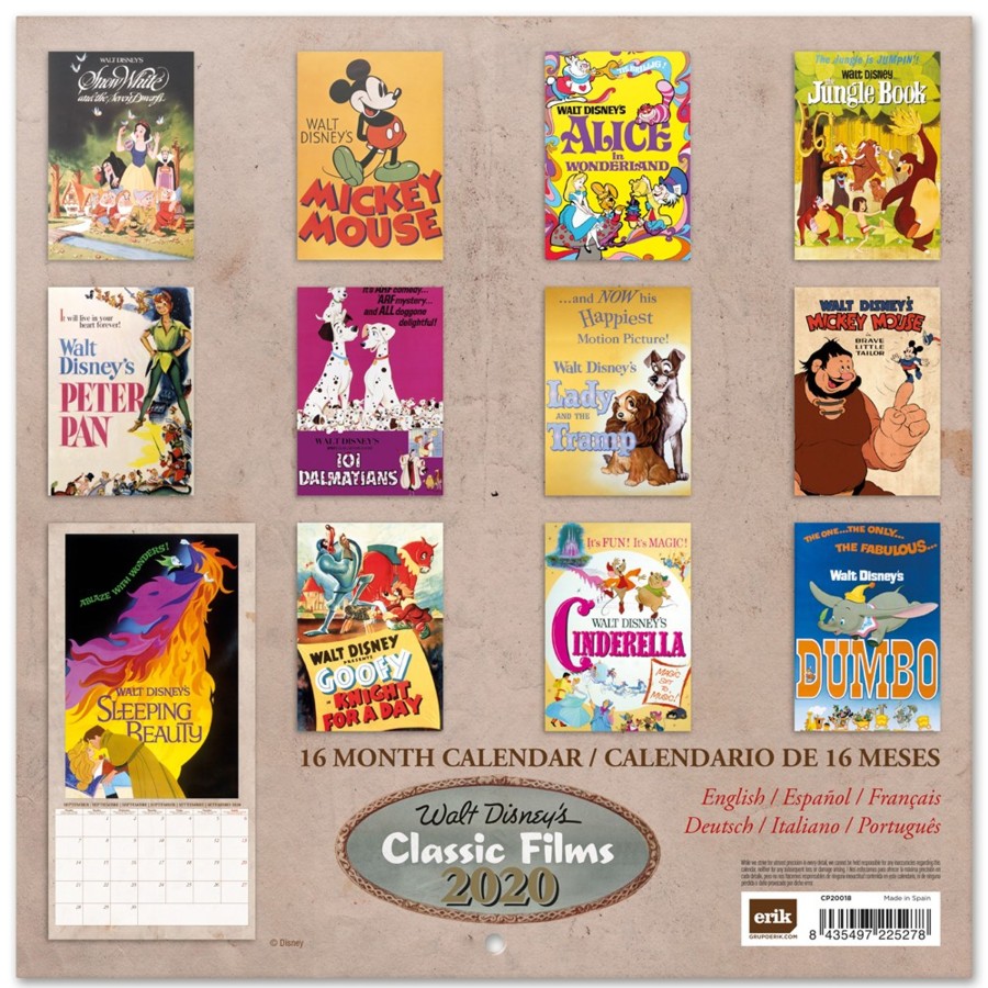 Kantoor ShopForGeek | Disney Classic Films - Calendrier 2020 - 30X30