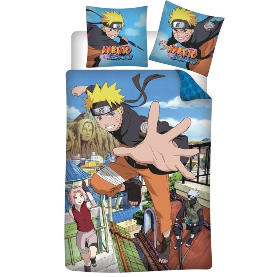 Decoratie AyMax | Naruto Shippuden - Duvet Cover 140X200Cm - '100% Coton'