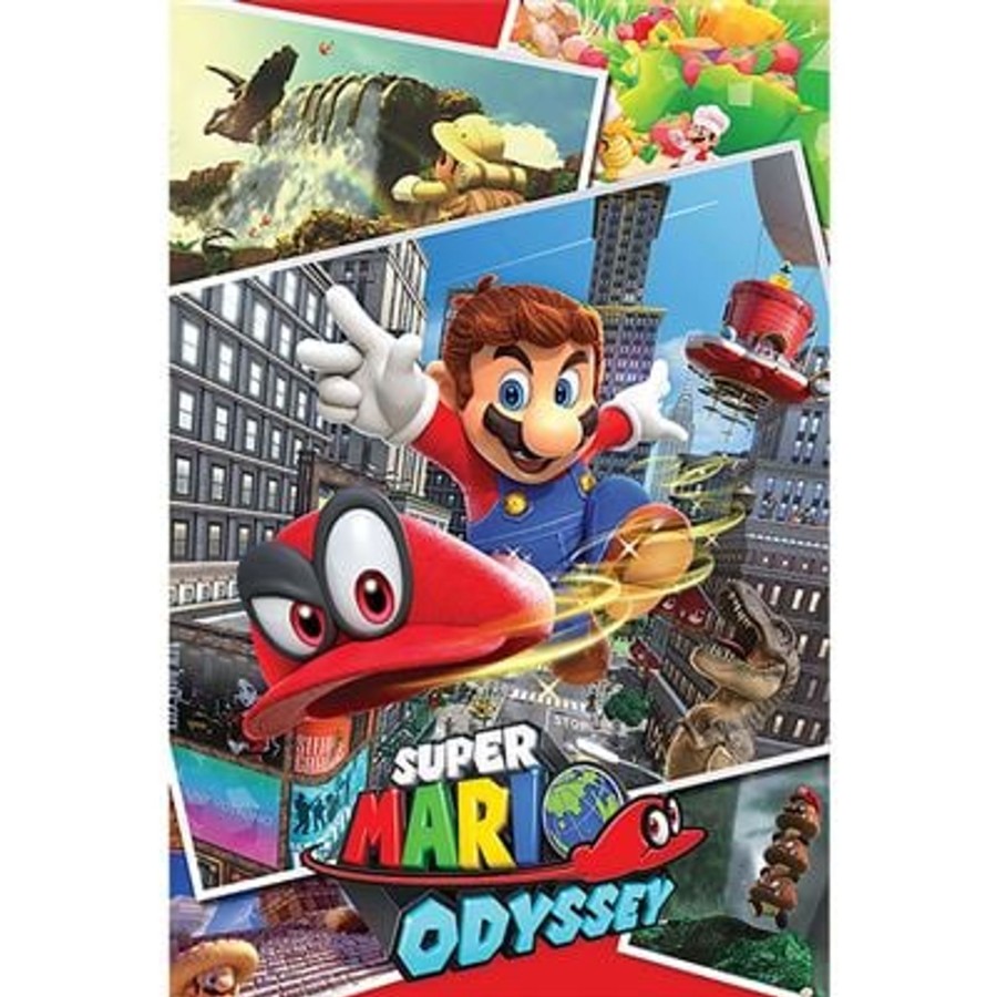 Decoratie Pyramid | Super Mario Odyssey - Collage - Poster 61 X 91Cm