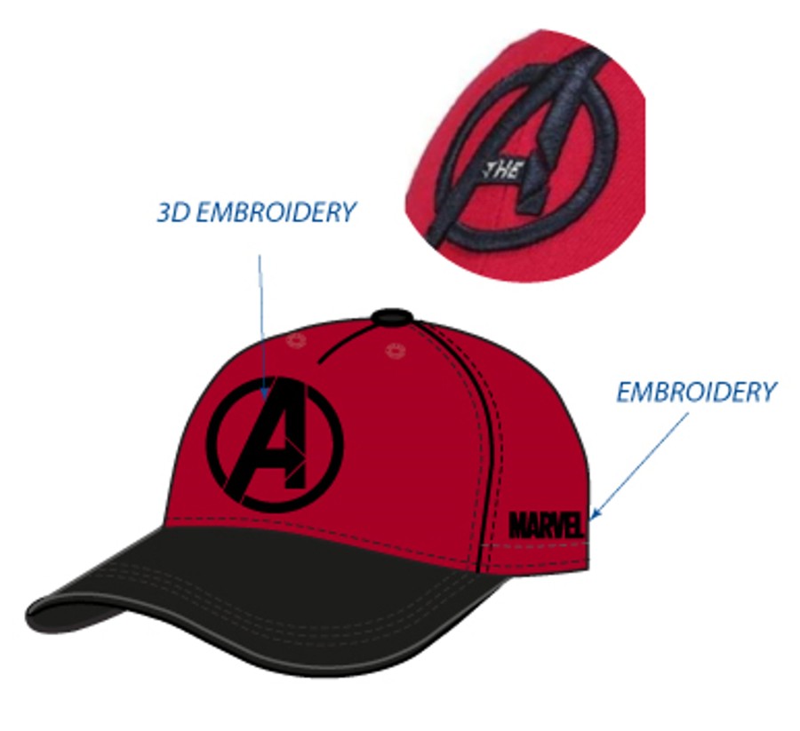 Accessoires ShopForGeek | Marvel - Avengers - Adult Red Cap 56Cm