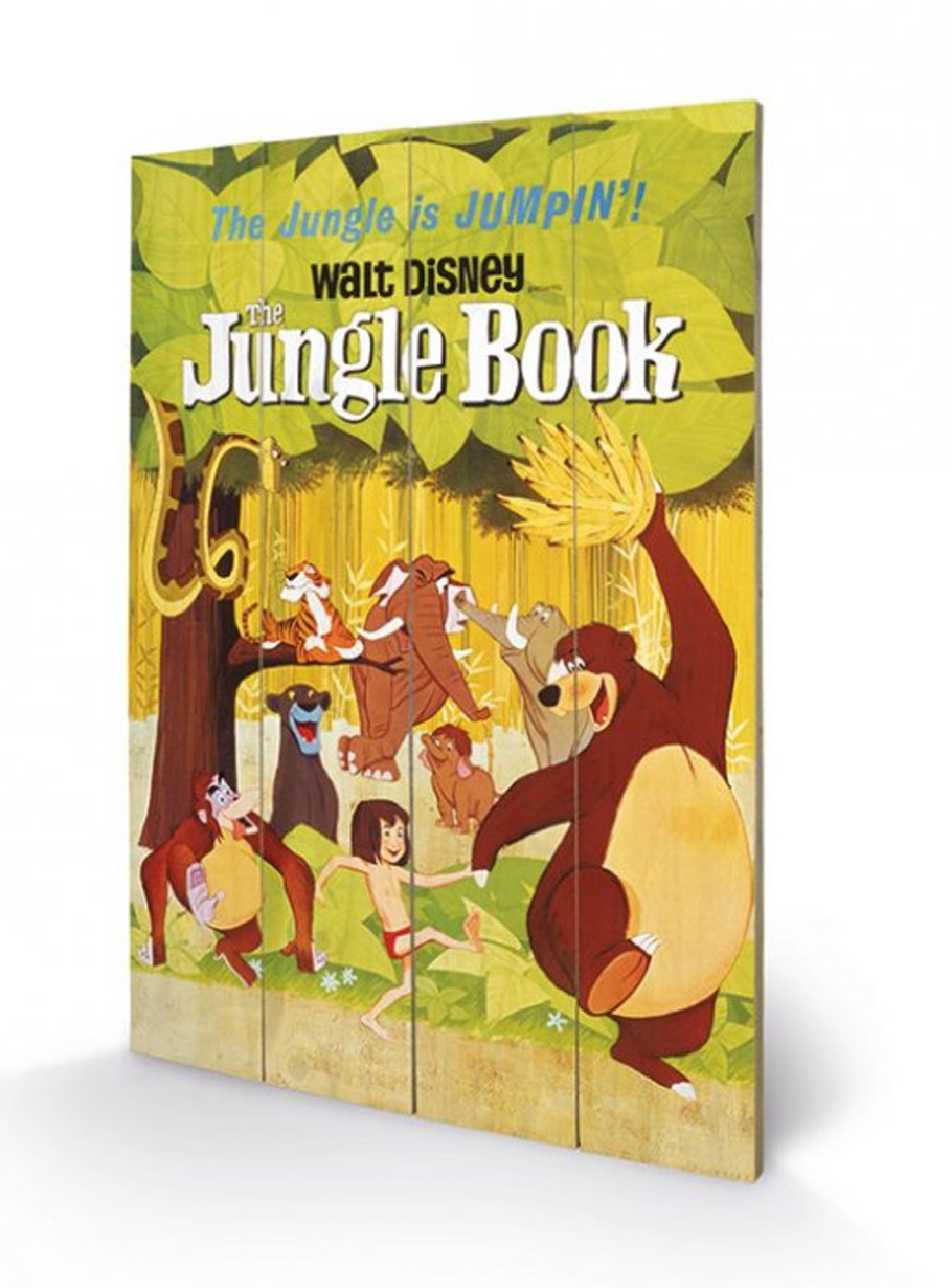 Decoratie Pyramid | Disney - Printing On Wood 40X59 - The Jungle Book Jumping