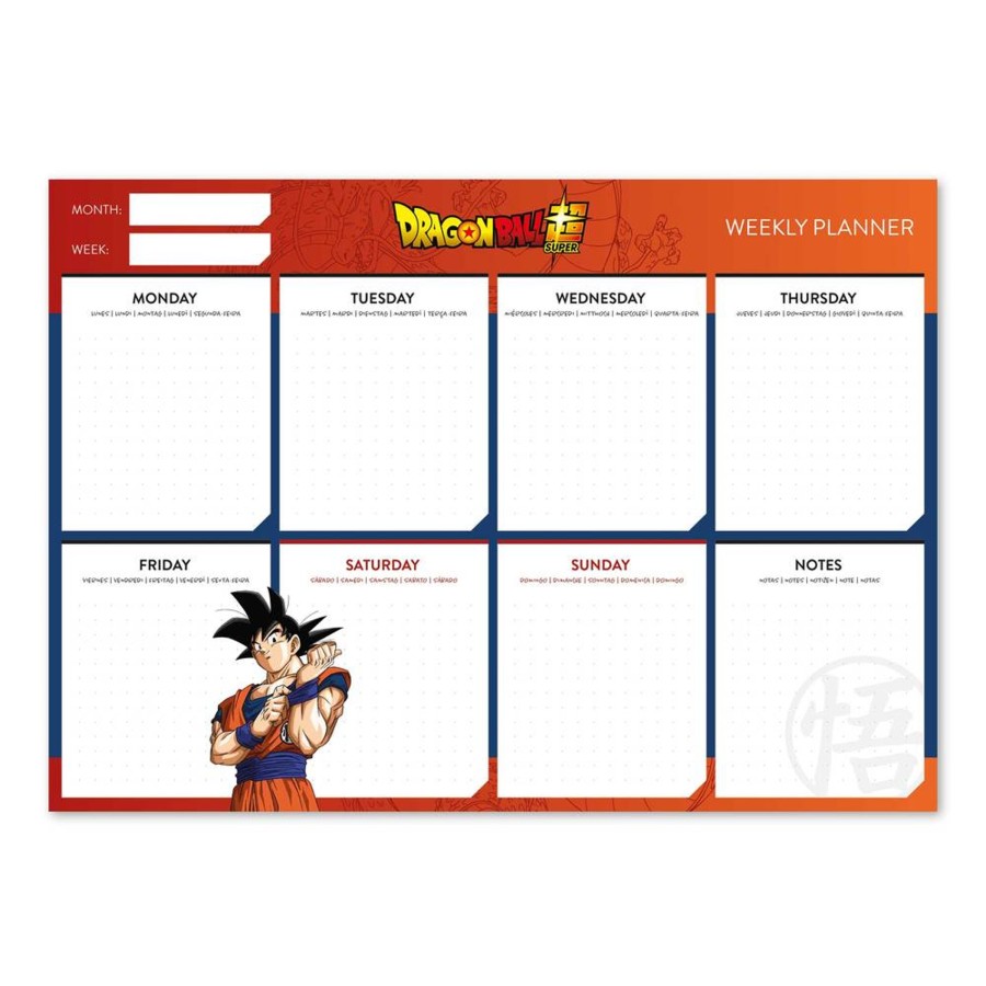 Kantoor Grupo Erik | Dragon Ball Z - Weekly Planner - A4 Bloc Note