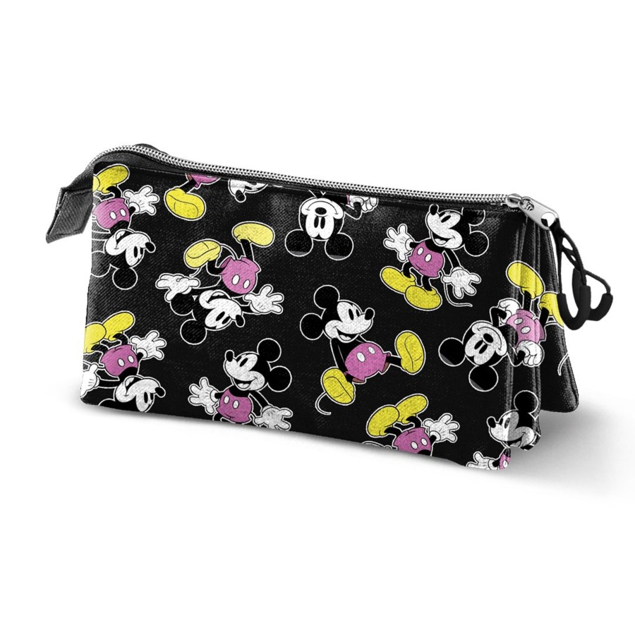 Kantoor Karactermania | Mickey - Checkered - Eco Triple Pencil Case '23X11X7Cm'