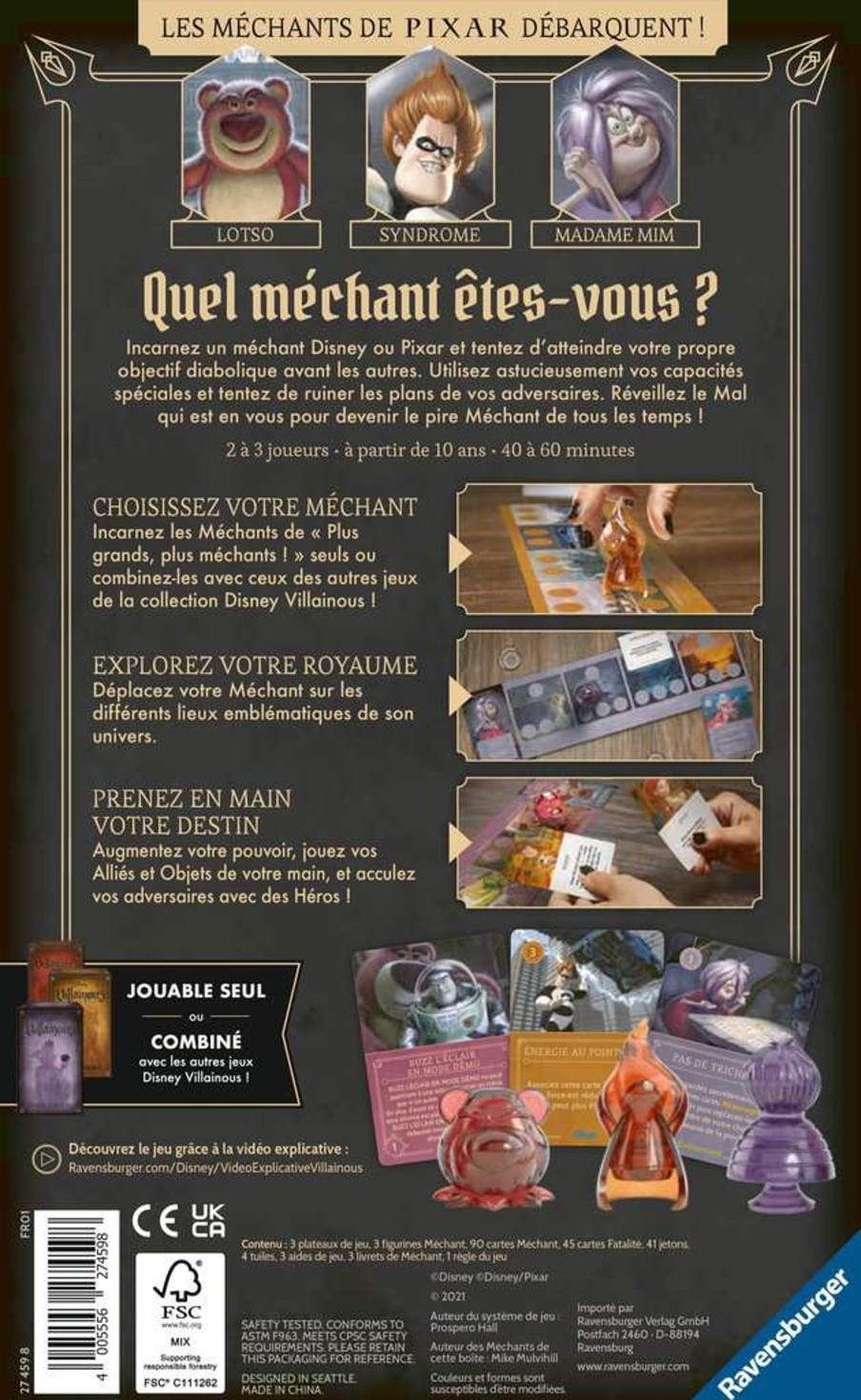 Spelletjes Ravensburger | Disney Villainous Ext 5 - Jds - Plus Grands, Plus Mechants! (French)