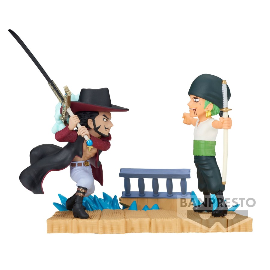 Figuren Banpresto | One Piece - Zoro Vs Mihawk - Figure Wcf Log Stories 7Cm