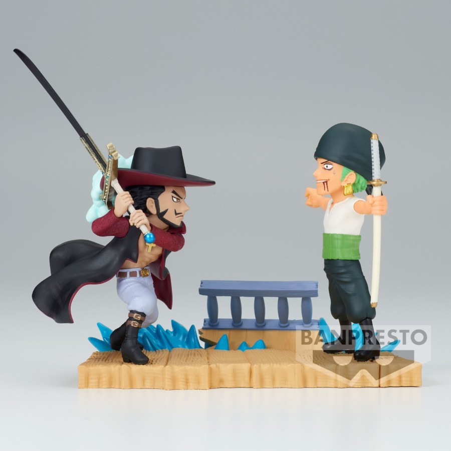 Figuren Banpresto | One Piece - Zoro Vs Mihawk - Figure Wcf Log Stories 7Cm