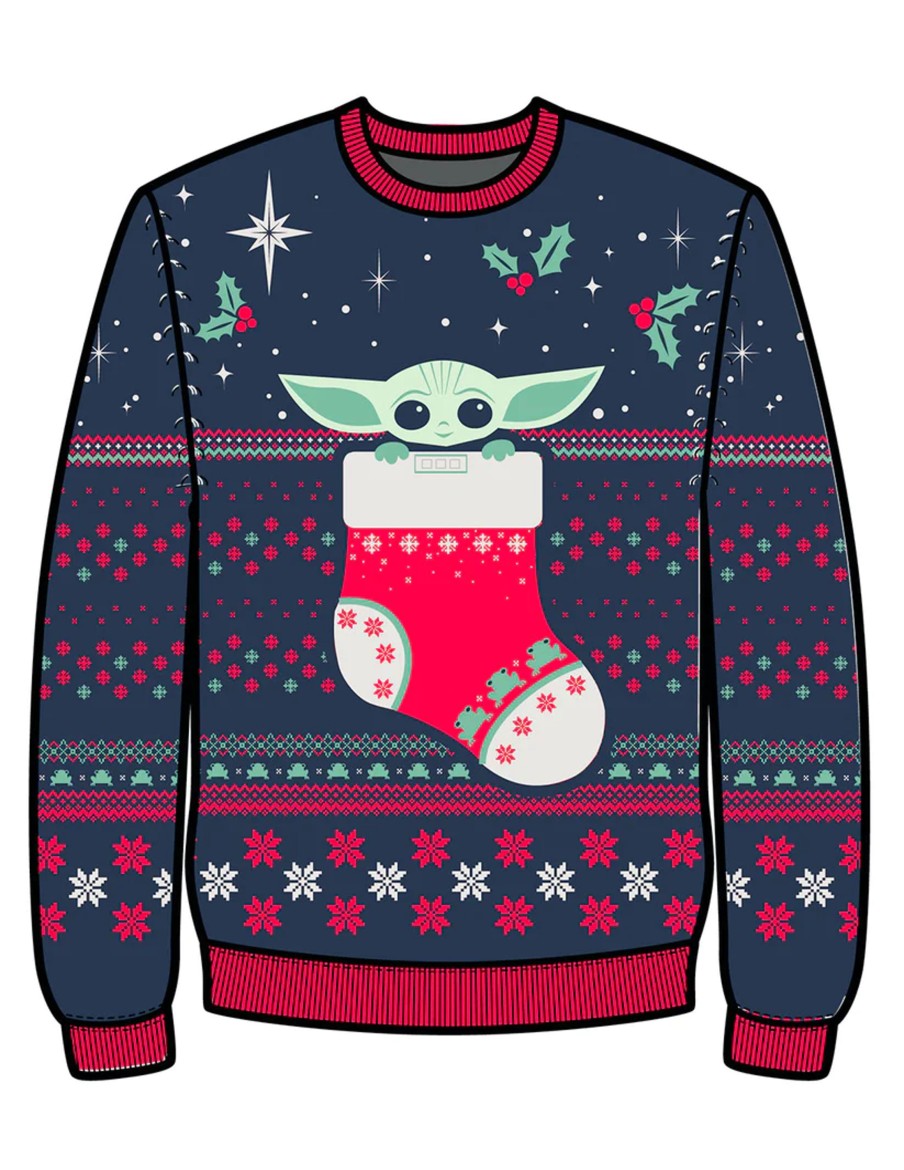 Kleding Cotton Division | The Mandalorian - Grogu - Men Christmas Sweaters (L)