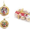 Decoratie ShopForGeek | Minnie - Gold - 6 Christmas Baubles Pack - 8 Cm