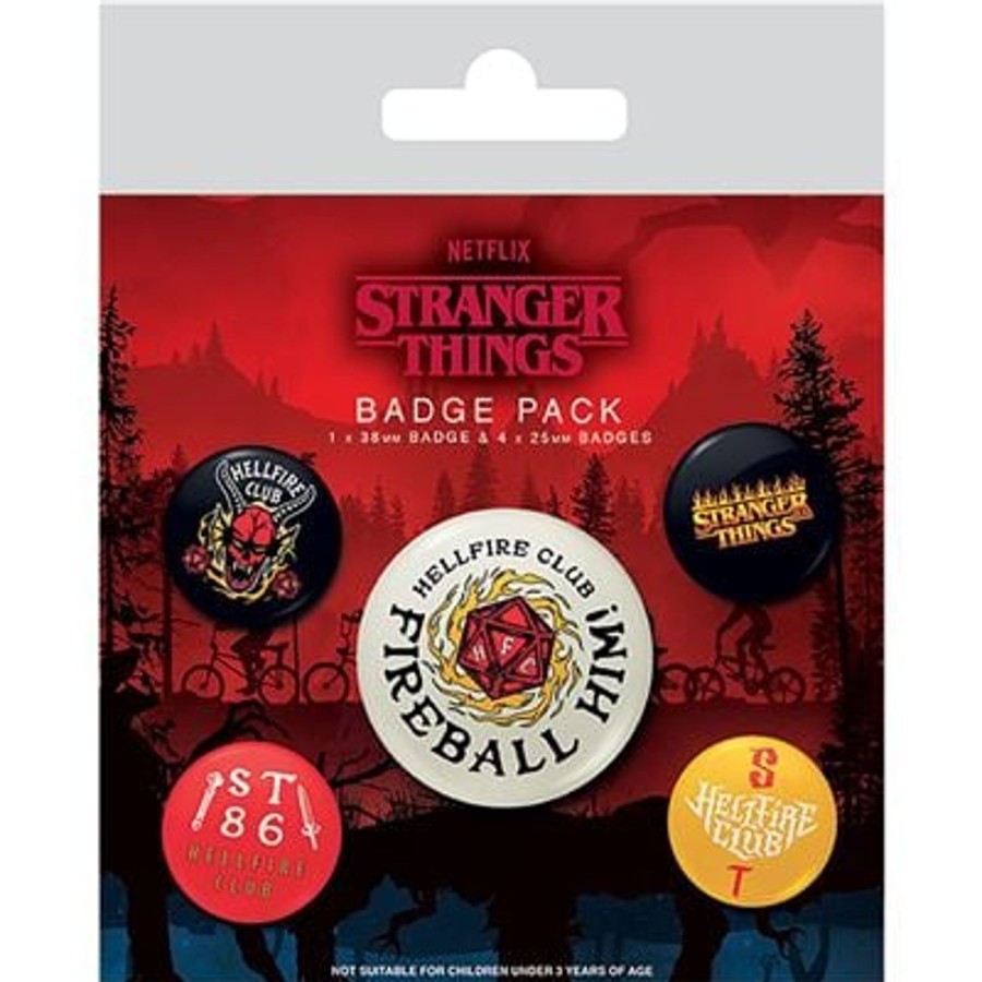 Accessoires Pyramid | Stranger Things 4 - Hellfire Club - Pack 5 Badges