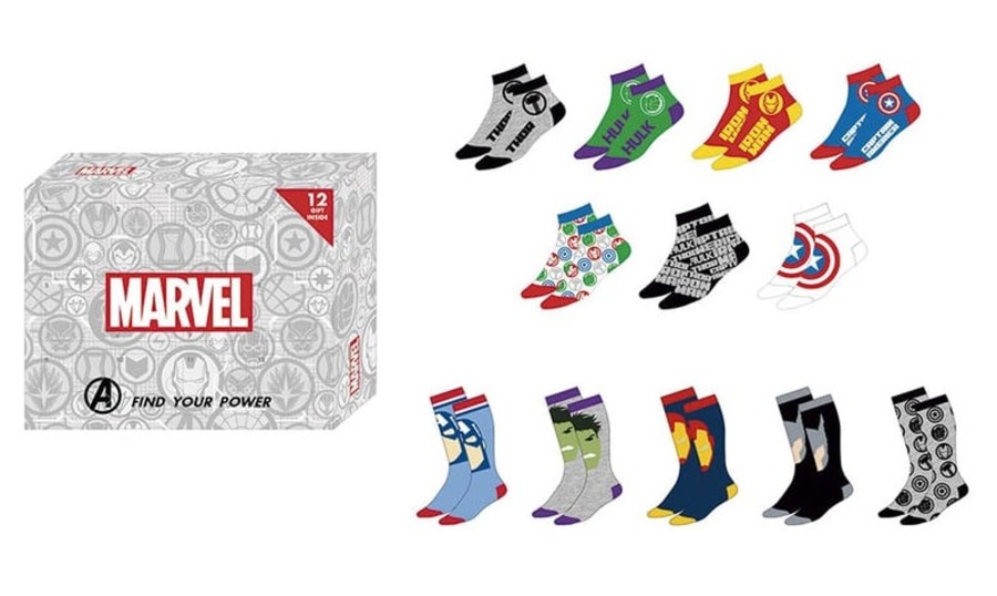 Kleding Cerda | Avengers - Gift Box - 12 Pairs Of Socks (S 41-46)