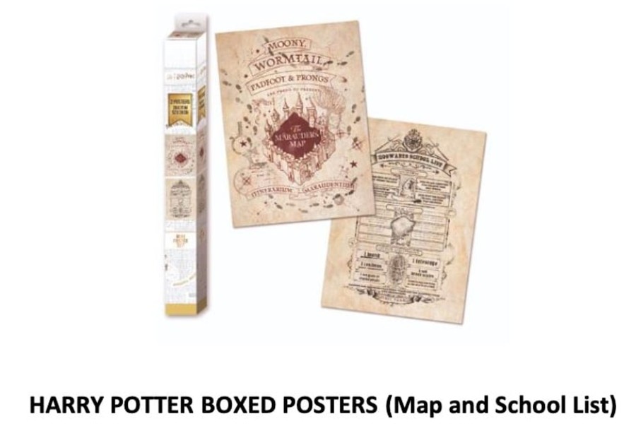 Decoratie Pyramid | Harry Potter - Map & School List - 2 Posters 52 X 38Cm Set