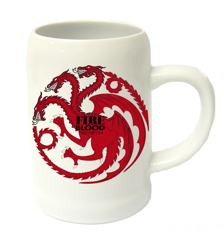 Keuken ShopForGeek | Game Of Thrones - Beer Stein - Fire And Blood Targaryen Ceramic