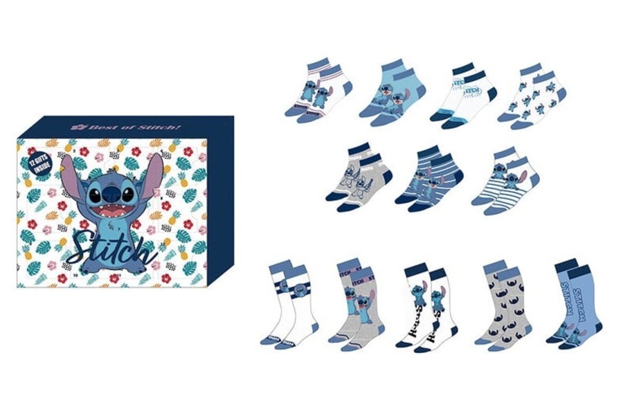 Kleding Cerda | Stitch - Gift Box - 12 Pairs Of Socks (S 36-41)