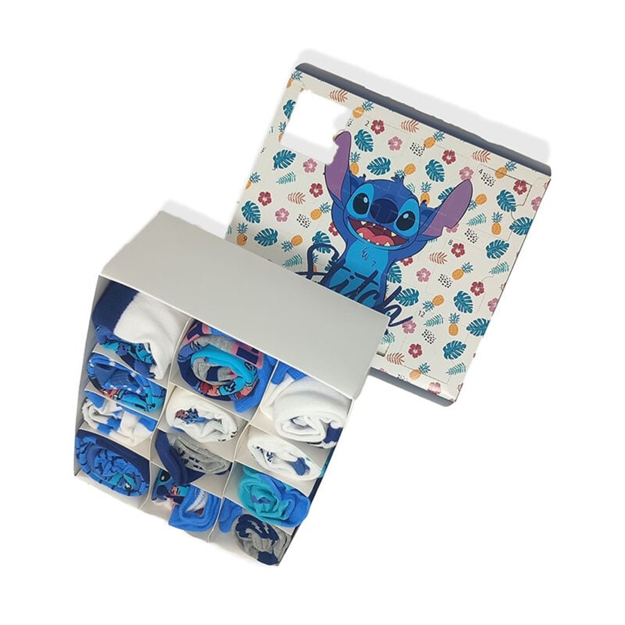 Kleding Cerda | Stitch - Gift Box - 12 Pairs Of Socks (S 36-41)