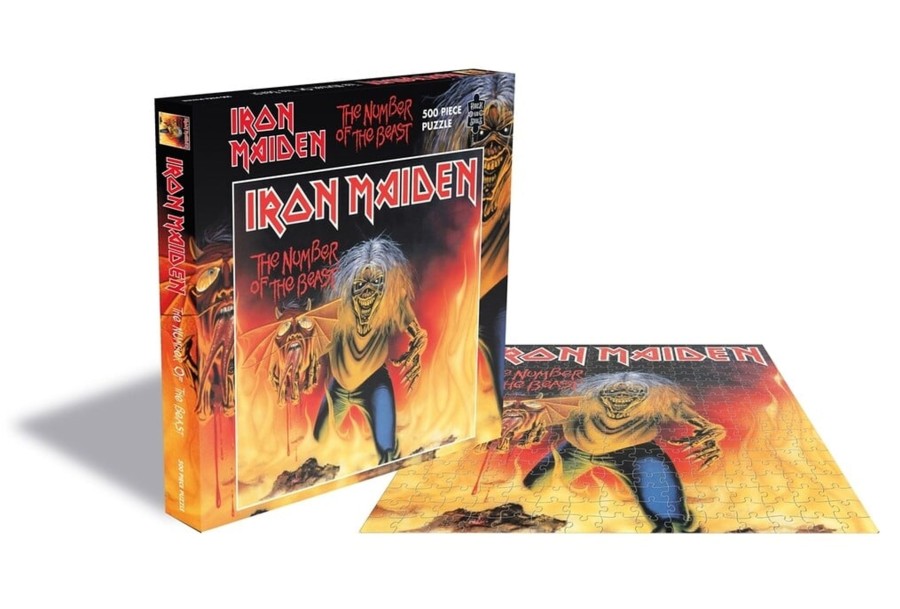 Spelletjes Rock Saws | Iron Maiden - Number Of The Beast Single - Album Puzzle 500P 41X41Cm