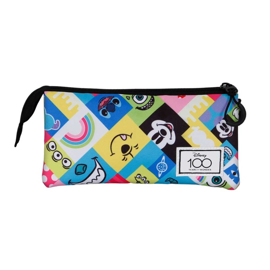 Kantoor Karactermania | Disney 100 Years - Collage - Triple Pencil Case '23X11X7Cm'