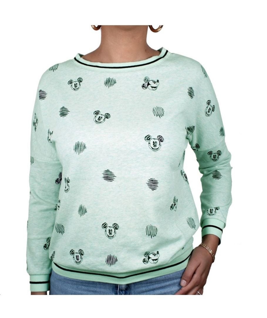 Kleding Cotton Division | Disney - Sweat Crayon Mickey Girl - Green (S)