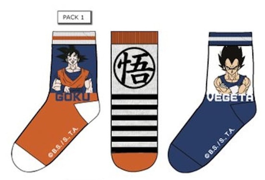 Kleding ShopForGeek | Dragon Ball - Pack Of 3 Goku/Vegeta Socks (T27/30)