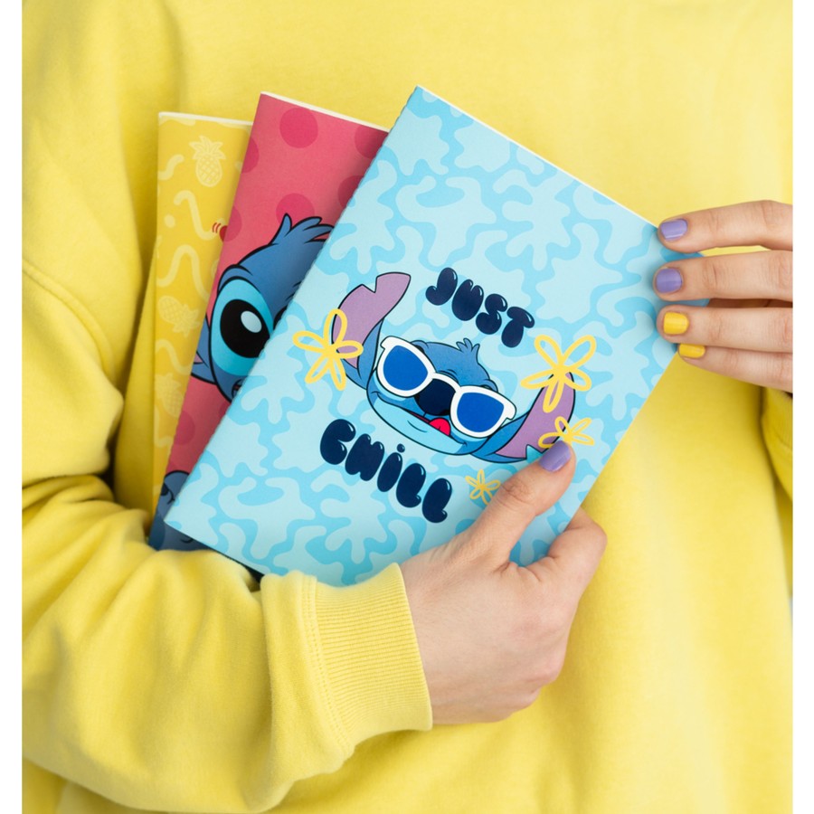 Kantoor ShopForGeek | Stitch - 3 Pack Of Notebooks - Size A5