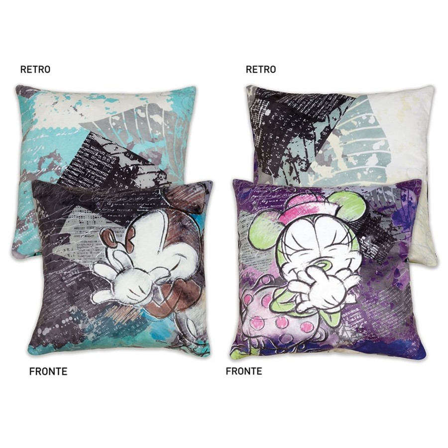 Decoratie Egan | Mickey The True Original - Set 2 Cushion 40X40 - Purple/Turqoise