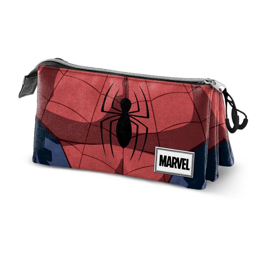 Kantoor Karactermania | Spiderman - Pencil Case 3 Compartments '23X11X10' - Recycled Material