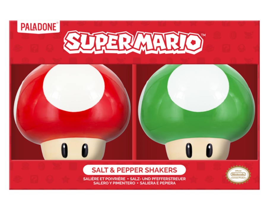 Keuken Paladone | Super Mario - Mushrooms - Salt And Pepper Shakers Set