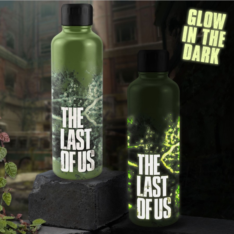 Keuken Paladone | The Last Of Us - Metal Water Bottle 500Ml Gitd