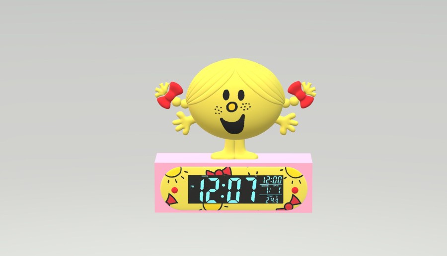 Kantoor Teknofun | Mr. Men & Little Miss - Miss Sunshine - Light-Up Alarm Clock -15,5 Cm