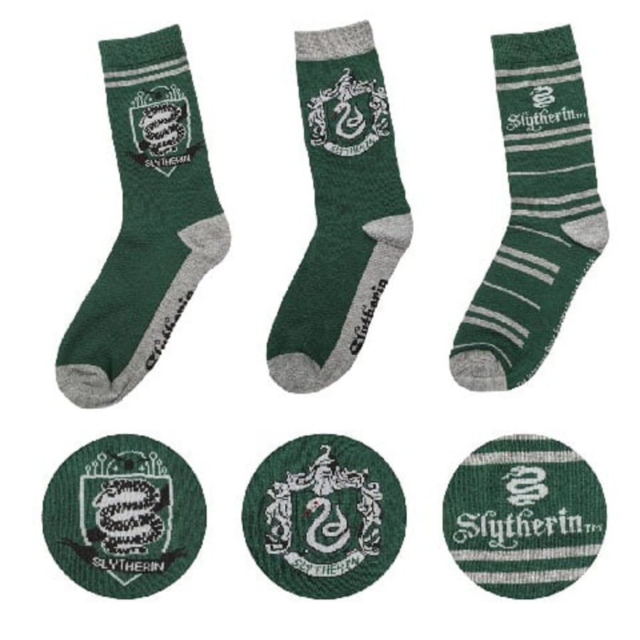 Kleding Cinereplicas | Harry Potter - Set Of 3 Socks - Slytherin - Size 35-45