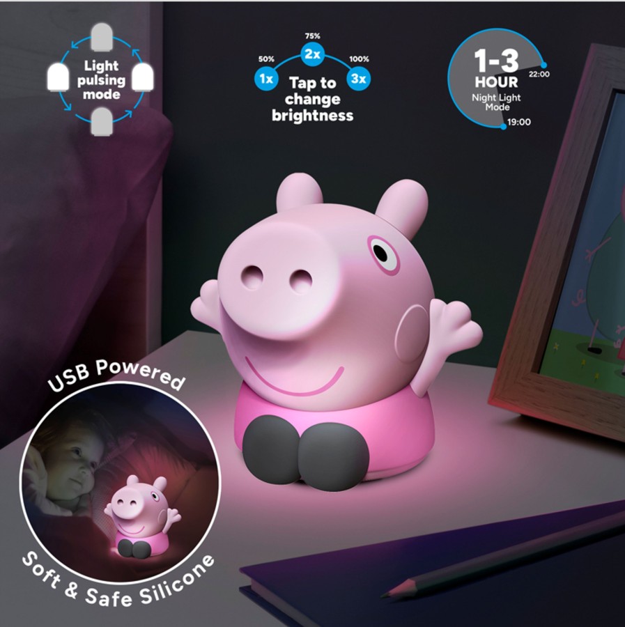 Kantoor Paladone | Peppa Pig - Silicone Light Rechargeable 14Cm