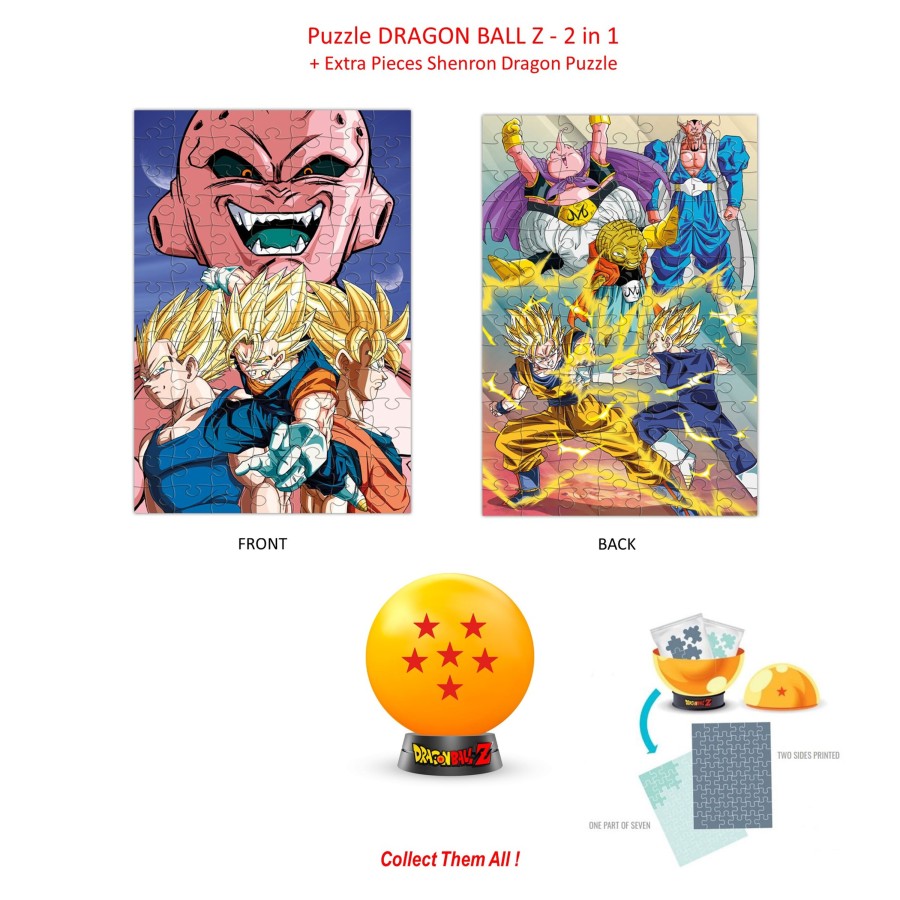 Spelletjes ShopForGeek | Dragon Ball Z - Collectible Puzzle - 6 Stars - 2In1 Puzzle + Extra