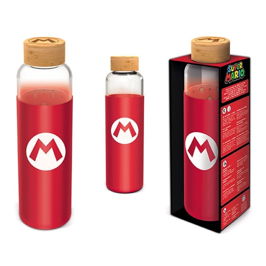 Keuken Stor | Super Mario - Silicone Glass Bottle - Size 585Ml