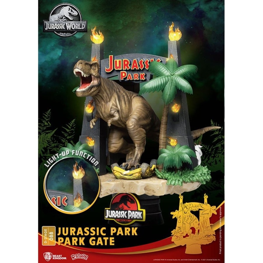 Figuren Beast Kingdom | Jurassic Park - Park Gates - Diorama D-Stage 15Cm